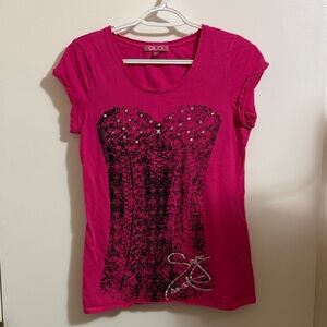 GLO jeans Women's Fuchsia Graphic Tee